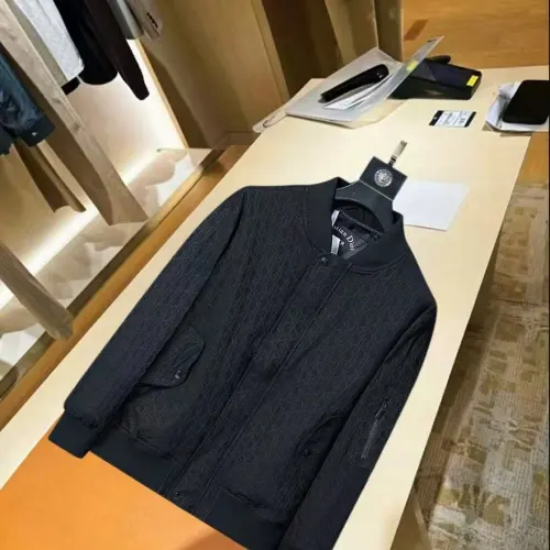 Dior Oblique Jacquard Bomber Jacket, Black #A68470
