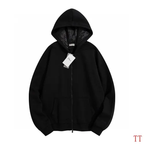 Dior Oblique Jacquard Lined Zip Up Hooded Jacket, Black #A69034