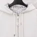 Dior Reversible Oblique Logo Zip Up Hoodie, White and Grey Monogram #A69036