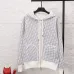 Dior Reversible Oblique Logo Zip Up Hoodie, White and Grey Monogram #A69036