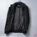 Fendi Men FF Embossed Stand‑Collar Zip‑Up Jacket | Black & Navy Blue #A68150