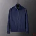 Fendi Men FF Embossed Stand‑Collar Zip‑Up Jacket | Black & Navy Blue #A68150