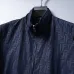 Fendi Men FF Embossed Stand‑Collar Zip‑Up Jacket | Black & Navy Blue #A68150