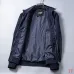Fendi Men FF Embossed Stand‑Collar Zip‑Up Jacket | Black & Navy Blue #A68150