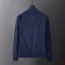 Fendi Men FF Embossed Stand‑Collar Zip‑Up Jacket | Black & Navy Blue #A68150