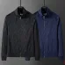 Fendi Men FF Embossed Stand‑Collar Zip‑Up Jacket | Black & Navy Blue #A68150