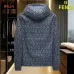 Fendi Men’s Reversible FF‑Print Hooded Jacket, Navy Blue #A67900