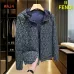 Fendi Men’s Reversible FF‑Print Hooded Jacket, Navy Blue #A67900