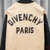 Givenchy Runway Beige Black Sleeve Zip Varsity Jacket #A69179