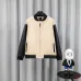 Givenchy Runway Beige Black Sleeve Zip Varsity Jacket #A69179