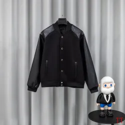 Givenchy Runway Black Wool Leather Sleeve Varsity Jacket #A69180