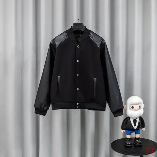 Givenchy Runway Black Wool Leather Sleeve Varsity Jacket #A69180