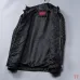 Gucci 2026 Fall‑Winter GG Jacquard Hooded Jacket, Black, Burgundy #A68188