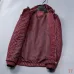 Gucci 2026 Fall‑Winter GG Jacquard Hooded Jacket, Black, Burgundy #A68188