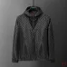 Gucci 2026 Fall‑Winter GG Jacquard Hooded Jacket, Black, Burgundy #A68188