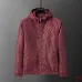 Gucci 2026 Fall‑Winter GG Jacquard Hooded Jacket, Black, Burgundy #A68188
