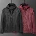 Gucci 2026 Fall‑Winter GG Jacquard Hooded Jacket, Black, Burgundy #A68188