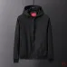Gucci 2026 Fall‑Winter GG Jacquard Zip‑Up Hooded Jacket, Black #A68182