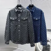Gucci Jackets for MEN GG denim jacquard jacket Black/Blue #B53713