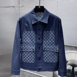 Gucci Jackets for MEN GG denim jacquard jacket Blue #B53714