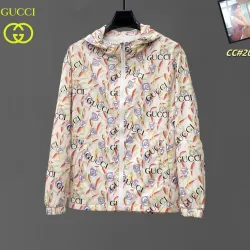 Gucci Luxury Brand Signature Pattern Hooded Jacket - Lightweight UV Protection #B53097