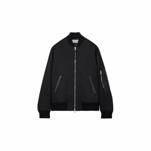 Loewe Bomber Jacket With Anagram Embroidery, Black #A68468