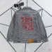 LV Red Figure Embroidery Monogram Washed Denim Jacket #A67685