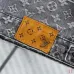 LV Red Figure Embroidery Monogram Washed Denim Jacket #A67685