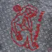 LV Red Figure Embroidery Monogram Washed Denim Jacket #A67685