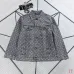 LV Red Figure Embroidery Monogram Washed Denim Jacket #A67685