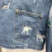 LV x Pharrell Animal Embroidered Loose Denim Jacket #A67672