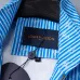 Louis Vuitton 2026 Fall Winter Stand Collar Jacket, Blue Monogram Stripe, Light Grey #A69031