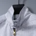 Louis Vuitton 2026 Fall Winter Stand Collar Jacket, Blue Monogram Stripe, Light Grey #A69031
