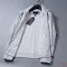 Louis Vuitton 2026 Fall Winter Stand Collar Jacket, Blue Monogram Stripe, Light Grey #A69031