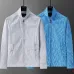 Louis Vuitton 2026 Fall Winter Stand Collar Jacket, Blue Monogram Stripe, Light Grey #A69031