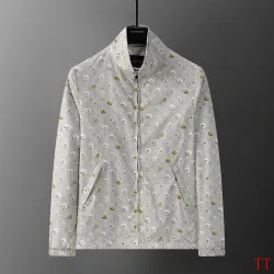 Louis Vuitton 26FW Stand Collar Full Print Daisy Zip Jacket, Beige #A69038