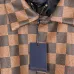 Louis Vuitton Brown Damier Check Collared Varsity Jacket #A69170