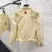 Louis Vuitton Cream Lapel Single‑Breasted Denim Jacket #A67654