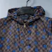 Louis Vuitton Damier Polka-Dot Hooded Jacket, Brown Blue #A68179