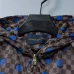Louis Vuitton Damier Polka-Dot Hooded Jacket, Brown Blue #A68179