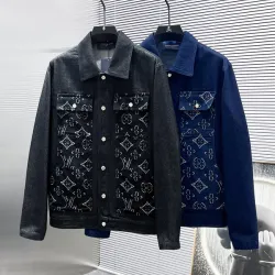 Louis Vuitton Jackets for Men Black/Blue #B53715