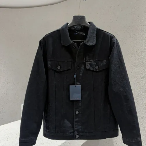 Louis Vuitton Jacquard Denim Trucker Jacket, Black #A68999