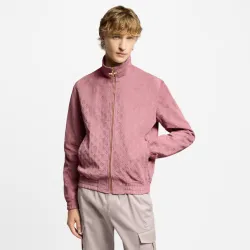 Louis Vuitton Men's Monogram Embroidered Zip-Up Jacket #B54532