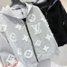 Louis Vuitton Monogram Zip Up Hoodie, Grey, Black 460g #A69001