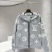 Louis Vuitton Monogram Zip Up Hoodie, Grey, Black 460g #A69001