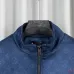 Louis Vuitton Navy Monogram Stand Collar Zip Varsity Jacket #A69169
