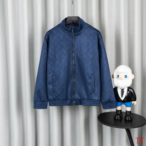 Louis Vuitton Navy Monogram Stand Collar Zip Varsity Jacket #A69169