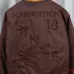 Louis Vuitton Runway Brown Satin Varsity Bomber Jacket #A69166