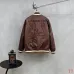 Louis Vuitton Runway Brown Satin Varsity Bomber Jacket #A69166