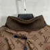 Louis Vuitton Runway Style Brown Fleece Zip-Up Varsity Jacket #A69164